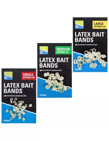 PRESTON LATEX BAIT BANDS - LARGE