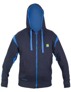 Preston Navy Zip Front Hoodie