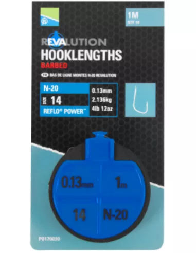 Preston Revalution Hooklengths N20 Size16