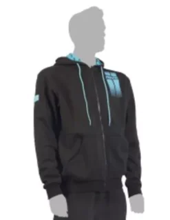 Rive Sweat Zipper Stripes Black